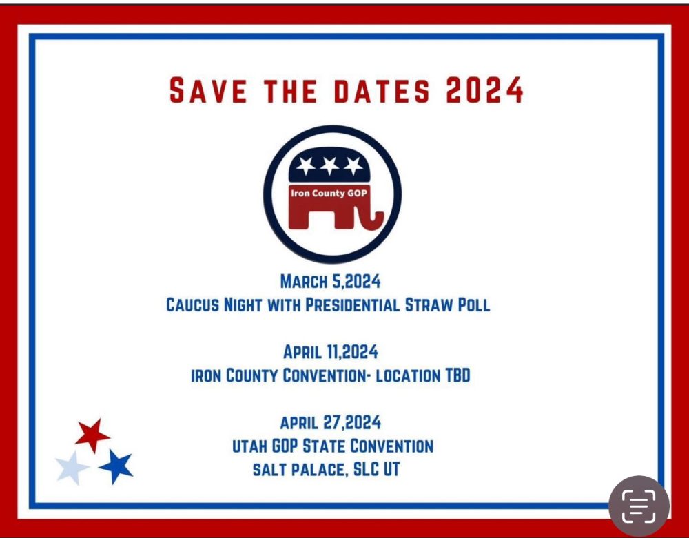 Save the Dates 2024 Iron County GOP